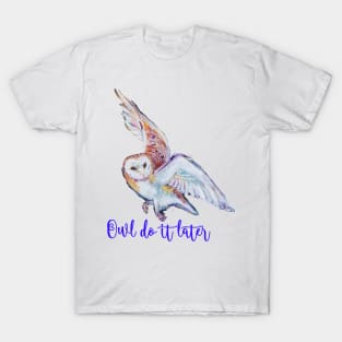 Barn owl in flight T-Shirt